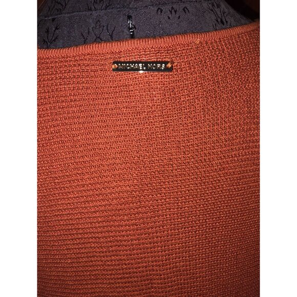 Michael Kors Womens Orange Tunic Sweater With Side Buttons Size M - Picture 4 of 10